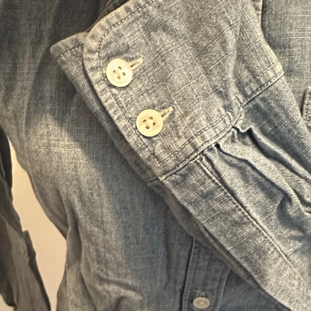 J. Crew Casual Blue Button Down Shirt - Picture 6 of 12